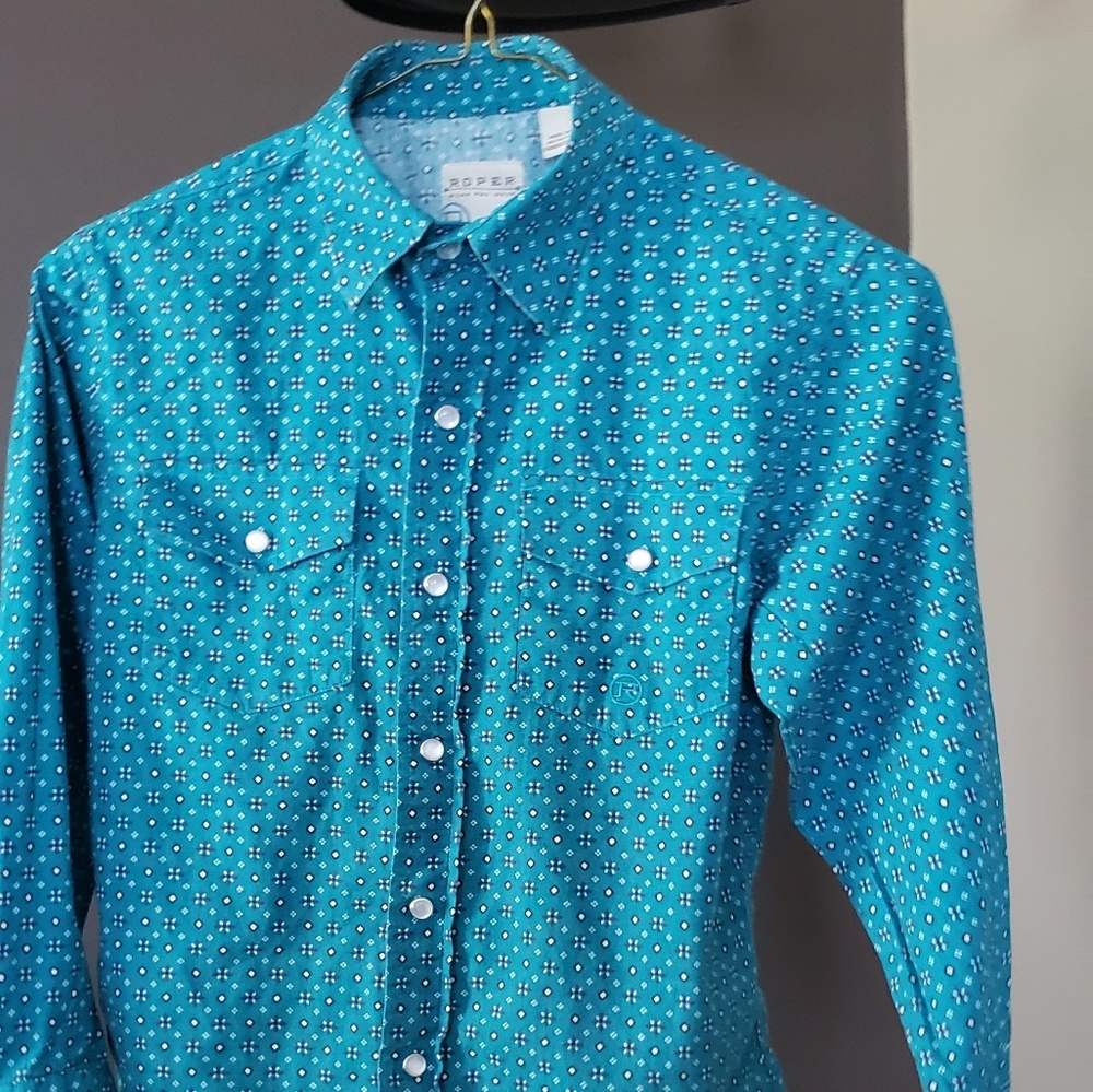 Boys roper button down shirt size 8